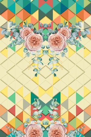 丝巾定位花印花华亿平台图片