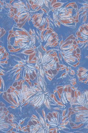 花卉印花华亿平台图片