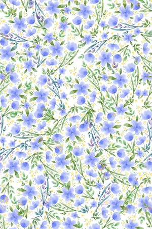 清爽底花卉印花华亿平台图片