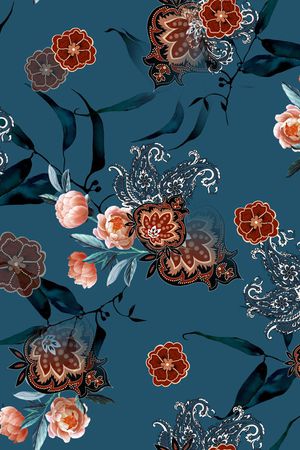 连衣裙印花华亿平台图片