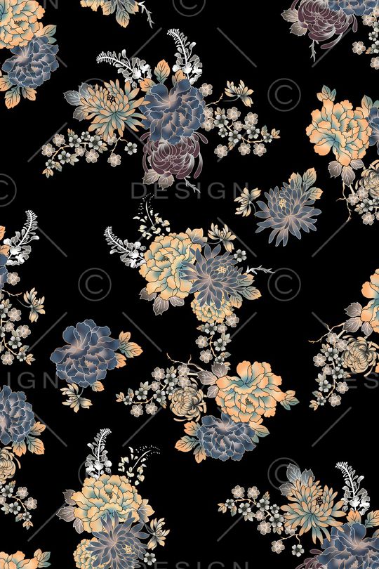 花卉印花华亿平台图片