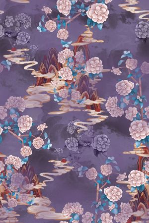 中国风印花华亿平台图片