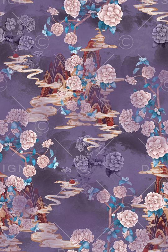 中国风印花华亿平台图片