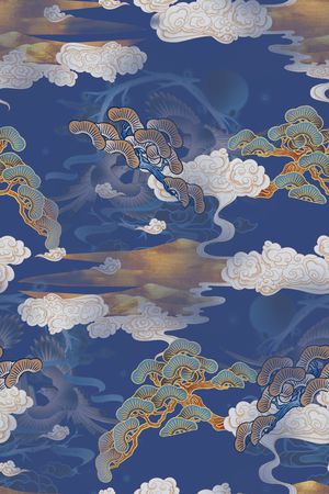 中国风印花华亿平台图片