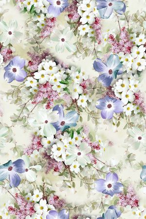 花卉印花华亿平台图片