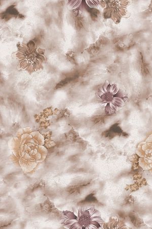 手绘花卉印花华亿平台图片