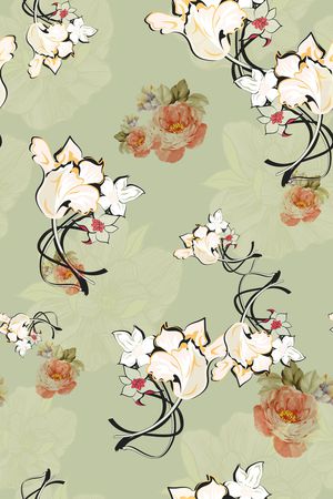 绿植树叶印花华亿平台图片