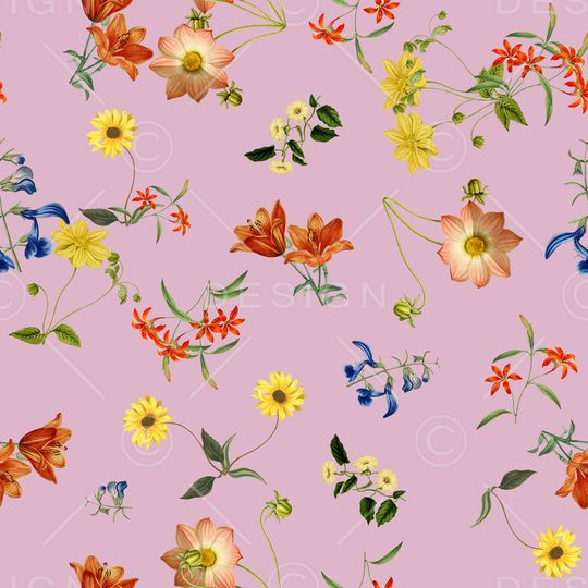 花卉印花华亿平台图片