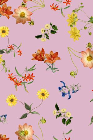 花卉印花华亿平台图片