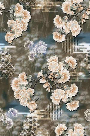 中国风印花华亿平台图片