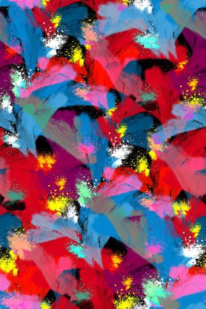 抽象男装印花华亿平台图片