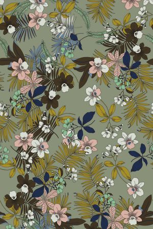 绿植树叶印花华亿平台图片