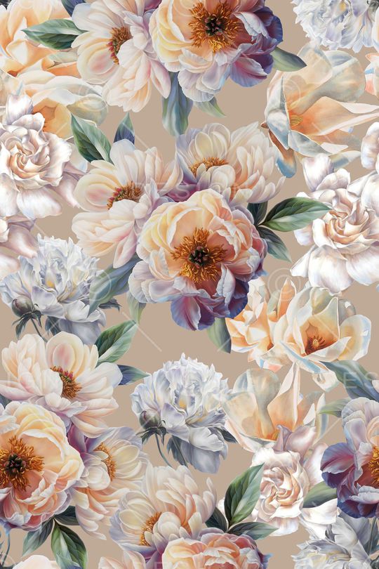 花卉印花华亿平台图片