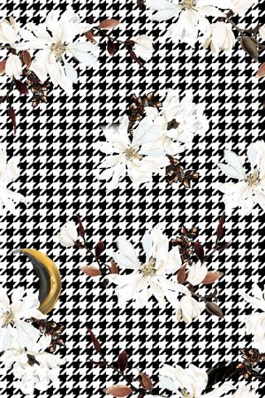 千鸟格印花华亿平台图片