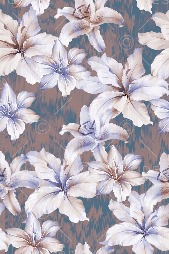 水彩花卉印花华亿平台图片