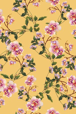 花卉印花华亿平台图片