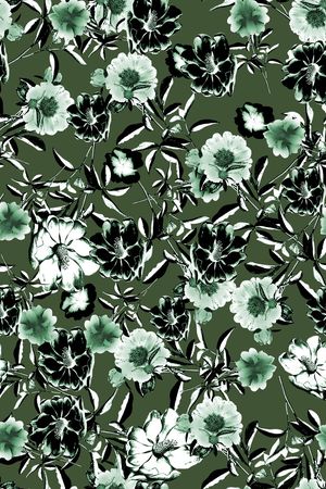 黑白华亿平台印花华亿平台图片