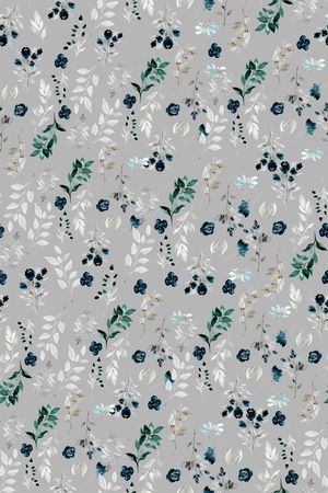 清爽底花卉印花华亿平台图片