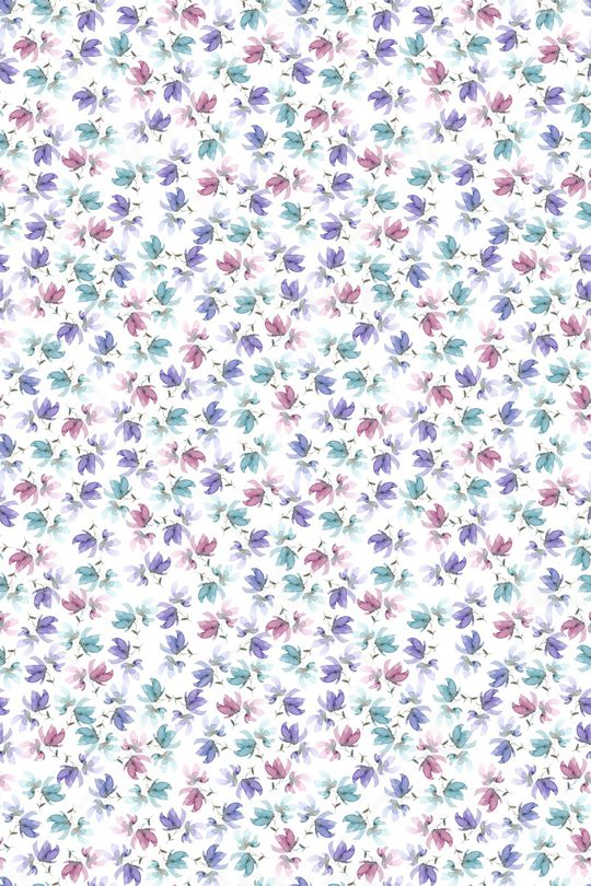 清爽底花卉印花华亿平台图片