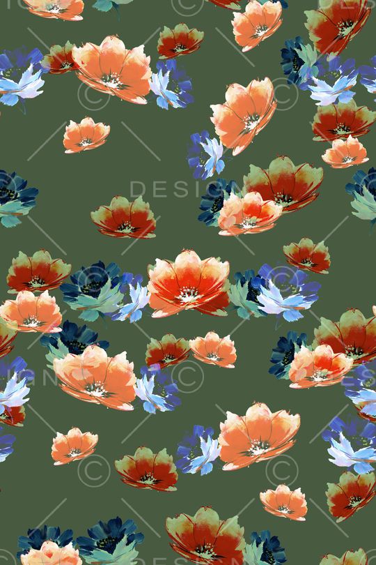 花卉印花华亿平台图片