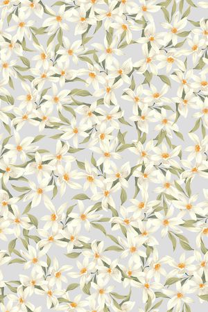 清爽底花卉印花华亿平台图片