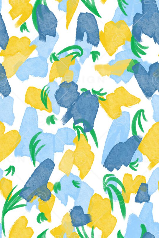 抽象花卉印花华亿平台图片