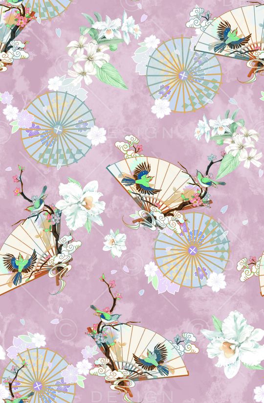 扇子印花华亿平台图片