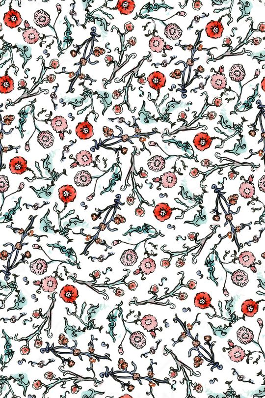 花卉印花华亿平台图片