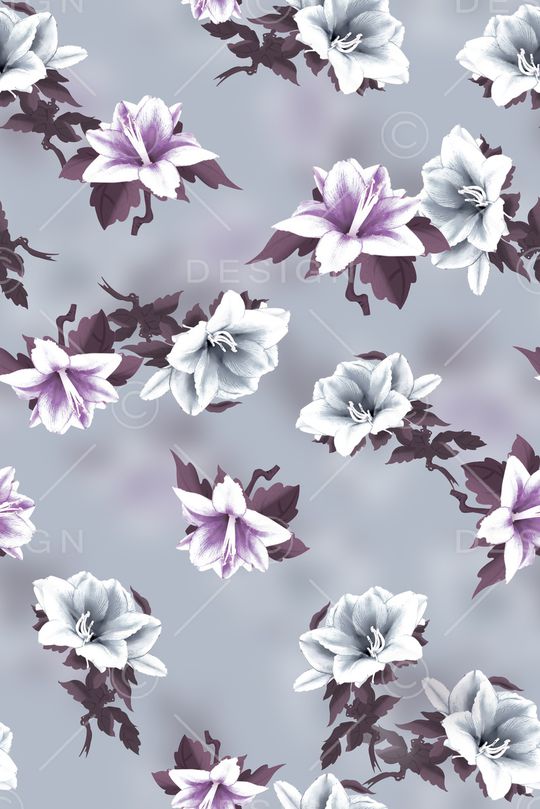 清爽底花卉印花华亿平台图片