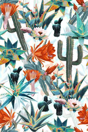 绿植树叶印花华亿平台图片