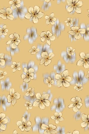 清爽底花卉印花华亿平台图片