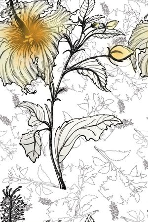 线条画印花华亿平台图片