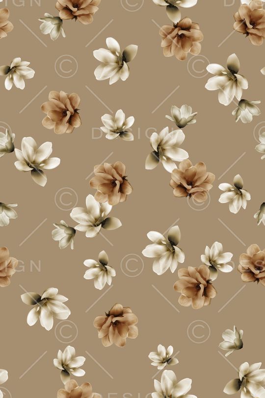 清爽底花卉印花华亿平台图片