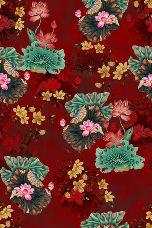 中国风印花华亿平台图片