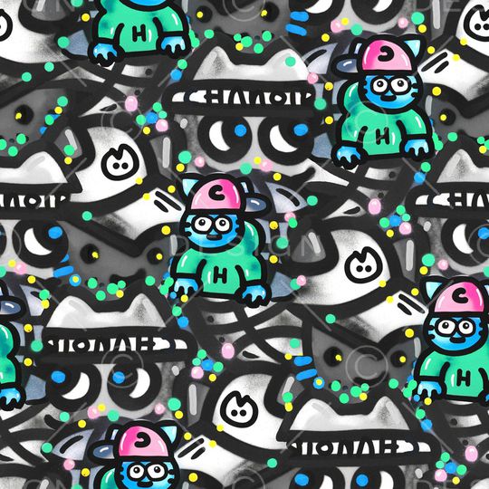 卡通人物印花华亿平台图片