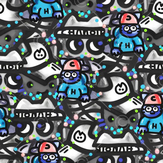 卡通人物印花华亿平台图片