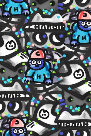 卡通人物印花华亿平台图片