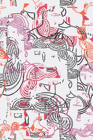 线条印花华亿平台图片