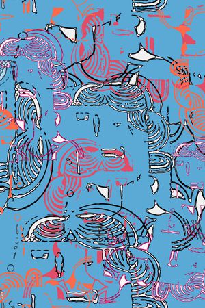 线条印花华亿平台图片