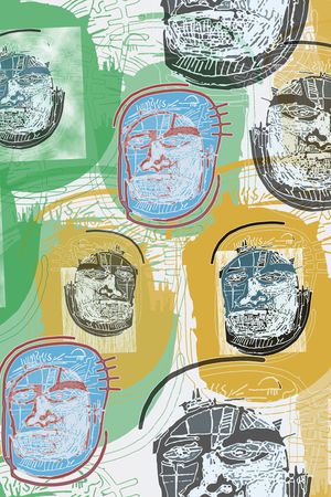 线条印花华亿平台图片