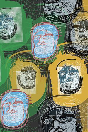 线条印花华亿平台图片