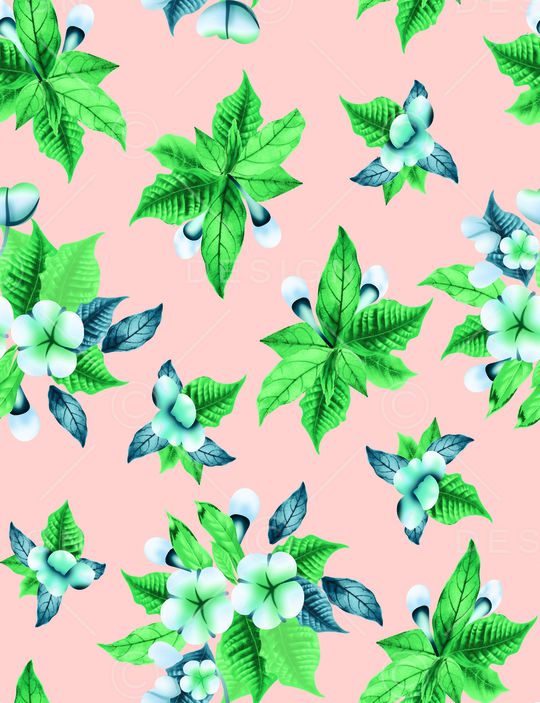 绿植树叶印花华亿平台图片