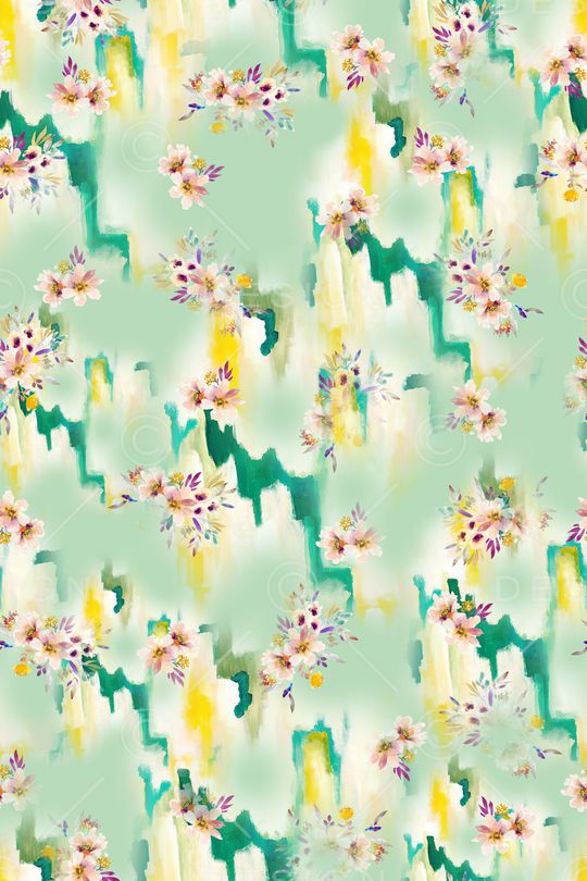 绿植树叶印花华亿平台图片