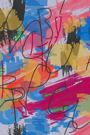 涂鸦印花华亿平台图片