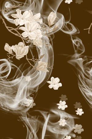 玉兰花印花华亿平台图片