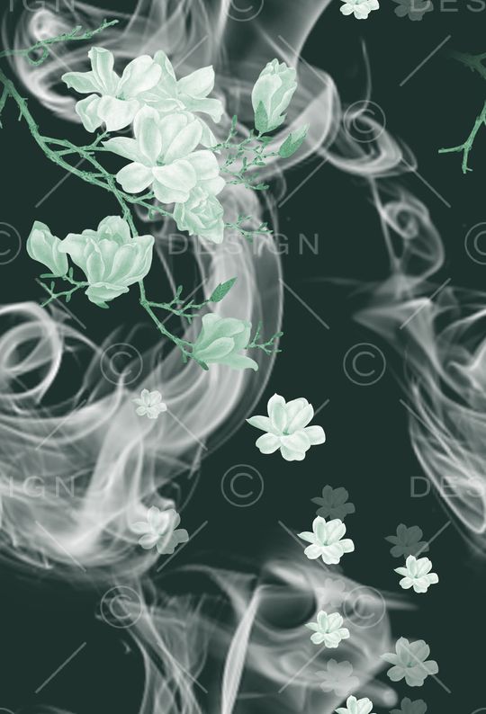 玉兰花印花华亿平台图片