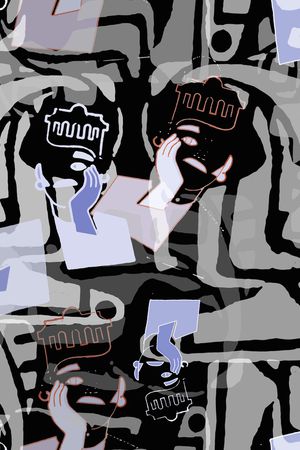 线条印花华亿平台图片