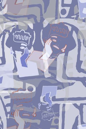 线条印花华亿平台图片