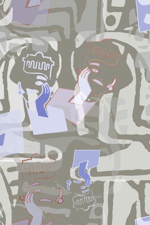 线条印花华亿平台图片