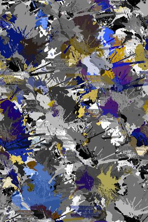 抽象男装印花华亿平台图片